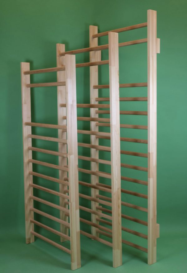 Drabinka gimnastyczna 220 x 70, 80, 90 cm drewno Bukowe zestaw montażowy